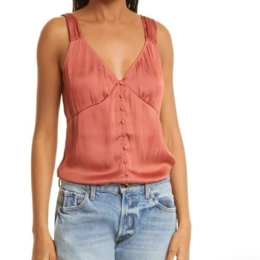 NWT sz S Paige Kessley Bodysuit Muted Clay rust camisole